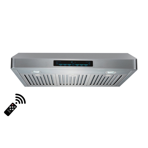 ROXON  860 Cfm Touch/ Touchless Handwave Feature Stainless Steel 30 Inches Range Hood Under Cabinet Kitchen Exhaust Fan Style Rxn-U22Bs-30 