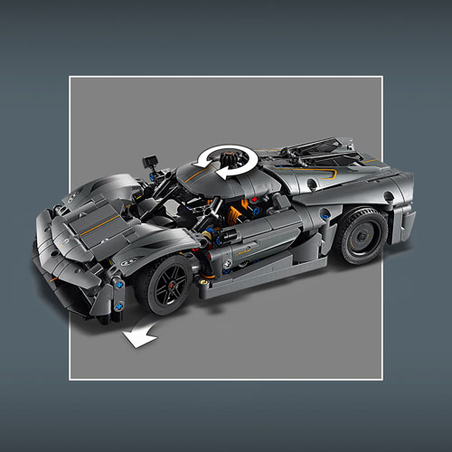 LEGO Technic : L'hypervoiture Koenigsegg Jesko Absolut grise - 801 pièces