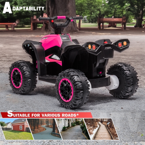 Voltz Toys ATV Ride-On Toy Car for Kids, 12V Off-Road Battery Powered Electric Truck with LED Lights, High/Low Speeds, MP3 Player