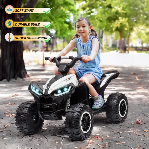 Voltz Toys ATV Ride-On Toy Car for Kids, 12V Off-Road Battery Powered Electric Truck with LED Lights, High/Low Speeds, MP3 Player