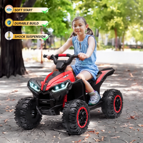 Voltz Toys ATV Ride-On Toy Car for Kids, 12V Off-Road Battery Powered Electric Truck with LED Lights, High/Low Speeds, MP3 Player