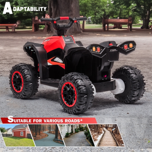 Voltz Toys ATV Ride-On Toy Car for Kids, 12V Off-Road Battery Powered Electric Truck with LED Lights, High/Low Speeds, MP3 Player