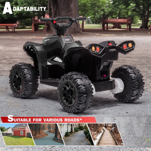 Voltz Toys ATV Ride-On Toy Car for Kids, 12V Off-Road Battery Powered Electric Truck with LED Lights, High/Low Speeds, MP3 Player