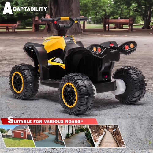 Voltz Toys ATV Ride-On Toy Car for Kids, 12V Off-Road Battery Powered Electric Truck with LED Lights, High/Low Speeds, MP3 Player