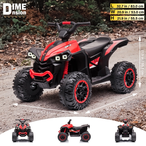 Voltz Toys ATV Ride-On Toy Car for Kids, 12V Off-Road Battery Powered Electric Truck with LED Lights, High/Low Speeds, MP3 Player