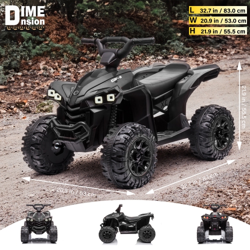 Voltz Toys ATV Ride-On Toy Car for Kids, 12V Off-Road Battery Powered Electric Truck with LED Lights, High/Low Speeds, MP3 Player