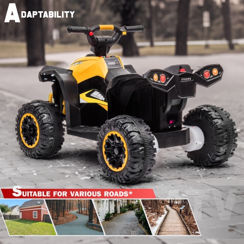 Voltz Toys ATV Ride-On Toy Car for Kids, 12V Off-Road Battery Powered Electric Truck with LED Lights, High/Low Speeds, MP3 Player