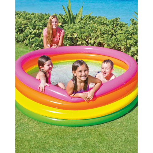 Intex Sunset Glow Inflatable Round Kiddie Pool - 5.5ft x 18in