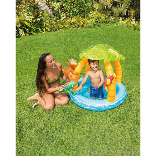 Intex Tropical Island Inflatable Baby Pool with Sunshade