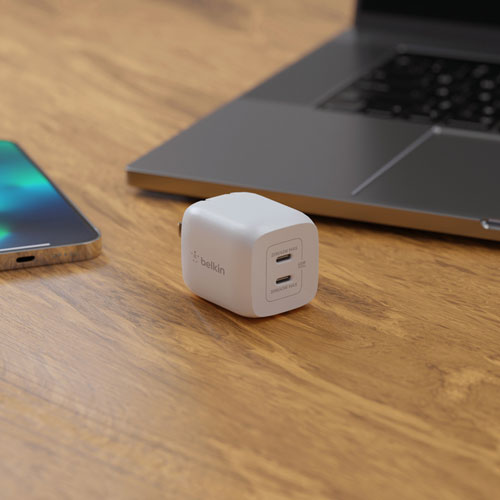 Belkin BoostCharge Pro 45W Dual USB-C Wall Charger - White
