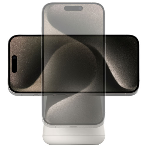 Belkin BoostCharge Pro 2-in-1 Wireless Charging Dock with MagSafe for iPhone & Apple Watch - Sand