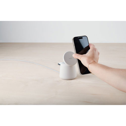 Belkin BoostCharge Pro 2-in-1 Wireless Charging Dock with MagSafe for iPhone & Apple Watch - Sand