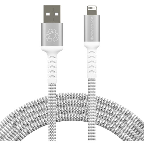 Câble tissé USB-A à Lightning de 2,5 m - Blanc