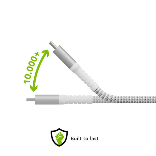 dbramante1928 2.5m USB-A to Lightning Braided Cable (DB-CB25ALGRU510) - White