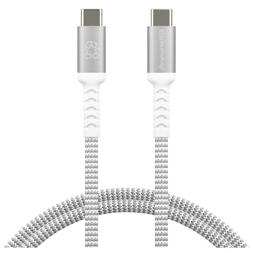 Câble tissé USB-C à USB-C de 1,2 m - Blanc