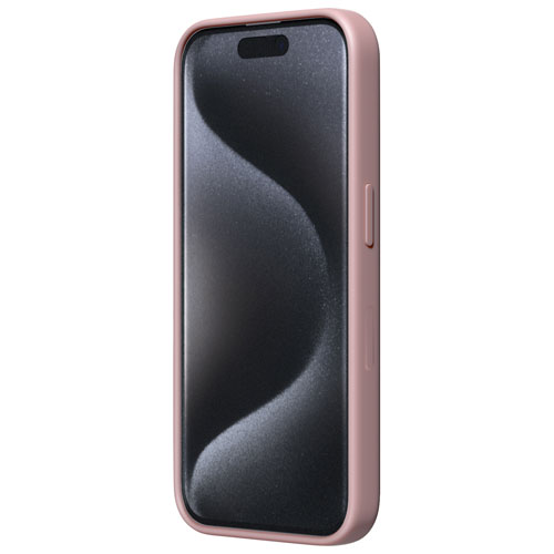 Étui rigide ajusté en silicone Sensor d'Incipio avec protecteur de lentille pour iPhone 15 Pro - Rose fard