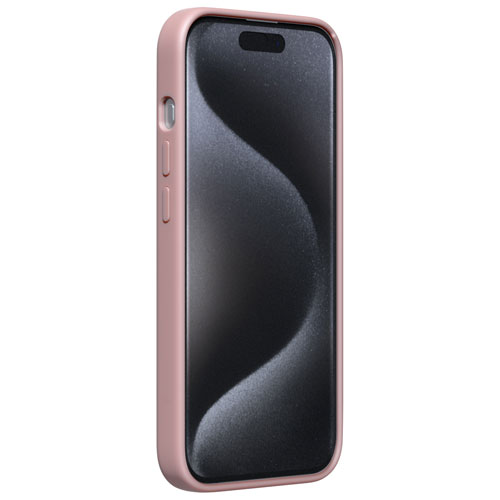 Étui rigide ajusté en silicone Sensor d'Incipio avec protecteur de lentille pour iPhone 15 Pro - Rose fard