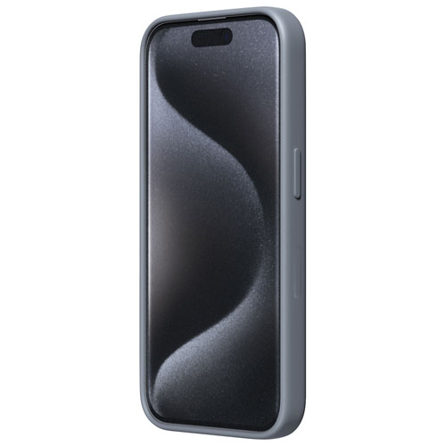 Étui rigide ajusté en silicone Sensor d'Incipio avec protecteur de lentille pour iPhone 15 Pro - Gris