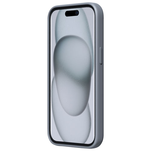 Étui rigide ajusté en silicone Sensor d'Incipio avec protecteur de lentille pour iPhone 16e/15/14/13 - Gris - Exclusivité de Best Buy