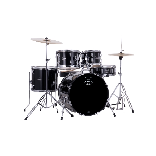 MAPEX  Comet 5-Piece Drum Kit (20, 10, 12, 14, Sd) With Cymbals And Hardware - Dark In Black