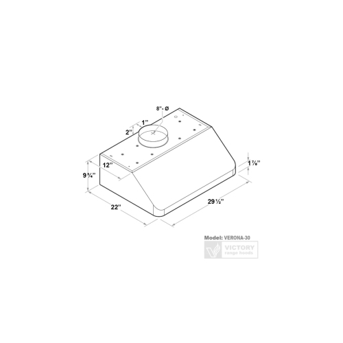 Victory 30 Inch 900 CFM Under Cabinet Range Hood in Stainless Steel