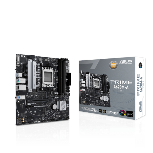 ASUS  Prime A620M-A-Csm Micro-Atx Motherboard – Am5, Ddr5, PCie 4.0