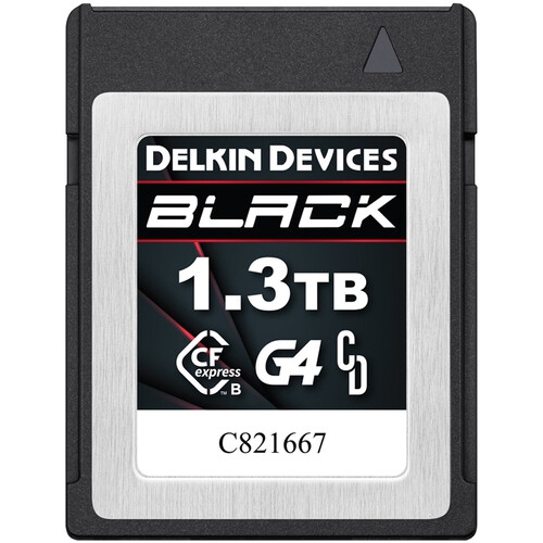 Delkin 1,3&nbsp;To – Carte mémoire CFexpress de type B, noir, G4 Go