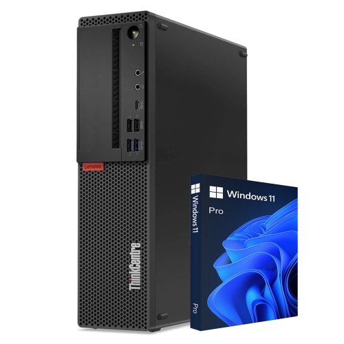 Remis à neuf - Ordinateur de bureau ThinkCentre SFF Windows 11 Pro de Lenovo - Core i5 8ᵉ gén d'Intel - Mémoire vive DDR4 16 Go - SSD de