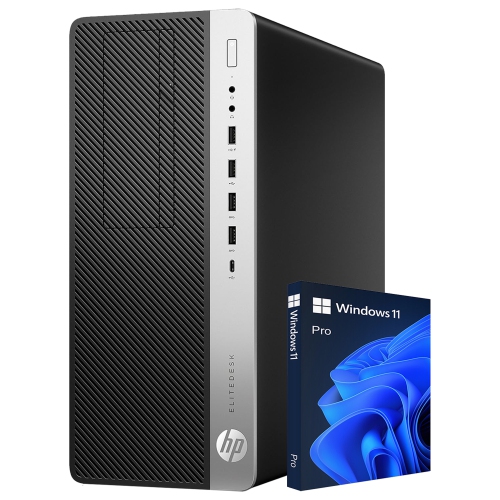 Refurbished - HP Computers EliteDesk Windows 11 Pro Business Desktop Tower | Intel i5 8500 Hexa-Core Processor | 16GB DDR4 RAM | 512GB NVMe SSD |
