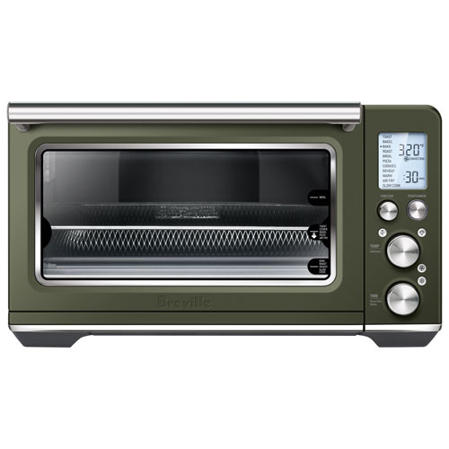 Breville Smart Oven Air Fry Convection Toaster Oven 0.8 Cu. Ft. 22.7L Olive Tapenade