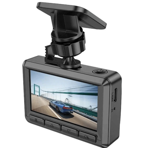 Dual Channel HD Driving Recorder Front & Rear Car Dash Camera With Display