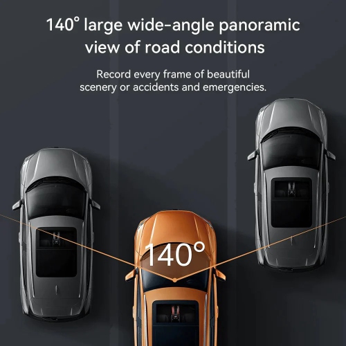 Dual Channel HD Driving Recorder Front & Rear Car Dash Camera With Display