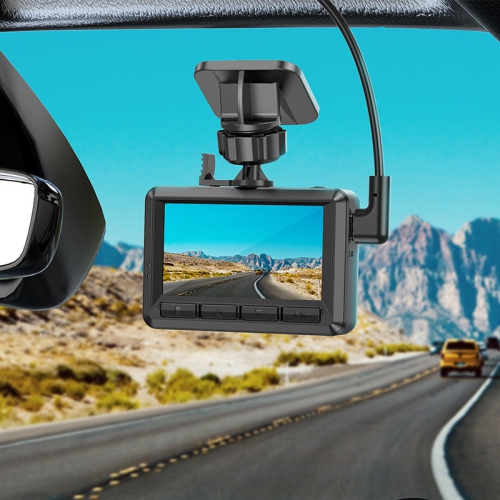 Single Channel HD Driving Recorder Car Dash Camera With Display