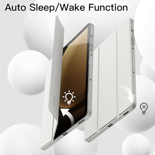 Étui pour Samsung Galaxy Tab S9 FE 10,9 po avec support S Pen, étui protecteur en TPU souple à trois plis pour tablette, support de recharge S