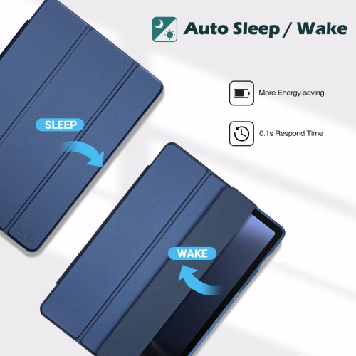 Galaxy Tab S9 FE Plus/S9 FE+ 12.4 Inch 2023(SM-X610/SM-X616B) with S Pen Holder, Smart Cover with Clear Transparent Back and Soft TPU Bumper for