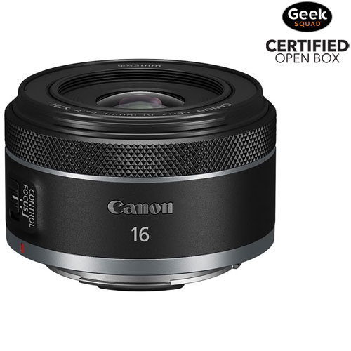 Boîte ouverte - Objectif RF 16 mm f/2,8-22 STM de Canon - Noir