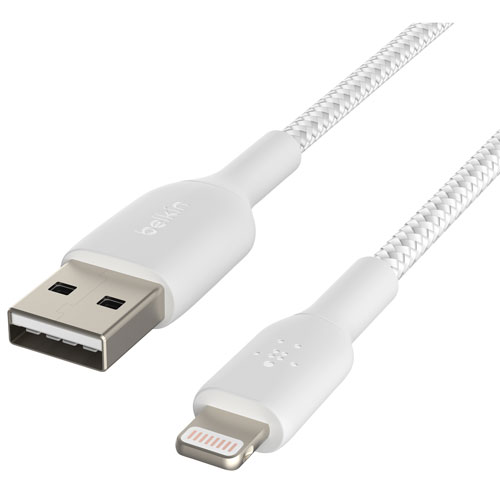 Belkin BoostCharge Braided 2m USB-A to Lightning Cable (CAA002bt2MWH)