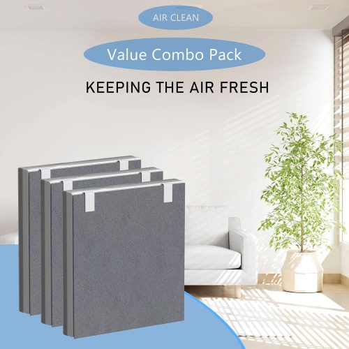 3 Set Vital 100 Filtre de rechange True HEPA compatible avec LEVOIT Vital 100 Air Puri-fier, filtre HEPA 3-en-1 et ensemble de filtres au charbon