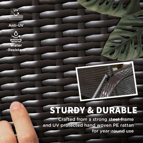 Outsunny Wicker Chaise Lounge, Outdoor Lounge Chair, PE Rattan Patio Sun lounger with Head-rest, 5-Level Height Adjust Backrest, Cushion & Wheels,