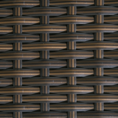 Outsunny Patio Wicker Dining Table with Umbrella Hole, 34 Inch Outdoor PE Rattan Coffee Table with Plastic Board Under the Woven Table Top for Patio,