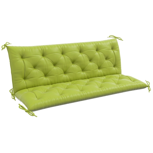 Coussin de banc de jardin Outsunny pour balancelle avec dossier, coussin souple antidérapant à 3 places, tapis de rechange pour chaise berçante