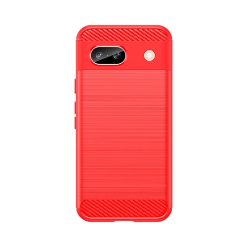 PANDACO Red Brushed Metal Case for Google Pixel 8a