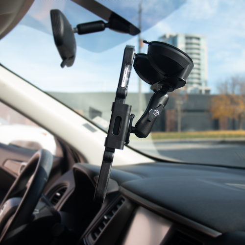 Quick Lock Dual Suction Cup iPad & Tablet Holder