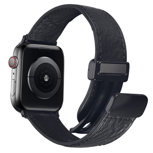 Bracelet en cuir italien véritable WFG pour Apple Watch avec attaches magnétiques - 38&nbsp;mm/40&nbsp;mm/41&nbsp;mm - Brun foncé