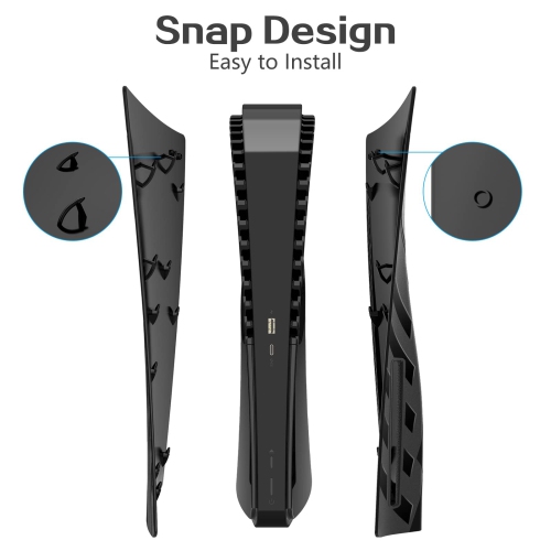 PS5 plaques d'accessoires pour PS5, PS5 plaques de couverture avec panneaux rigides pour console PS5, façade de rechange pour PlayStation 5 édition