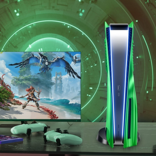 PS5 Cover Plates for Playstation 5 Console Disc Edition, PS5 Accessories Face plates Side Shell with Cooling Fan Vents, Hard Shockproof Protective