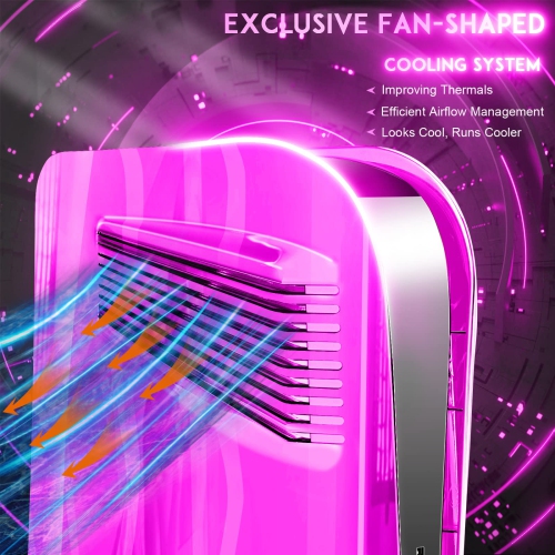 PS5 Cover Plates for Playstation 5 Console Disc Edition, PS5 Accessories Face plates Side Shell with Cooling Fan Vents, Hard Shockproof Protective
