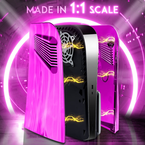 PS5 Cover Plates for Playstation 5 Console Disc Edition, PS5 Accessories Face plates Side Shell with Cooling Fan Vents, Hard Shockproof Protective