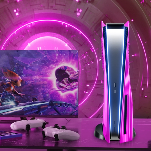 PS5 Cover Plates for Playstation 5 Console Disc Edition, PS5 Accessories Face plates Side Shell with Cooling Fan Vents, Hard Shockproof Protective