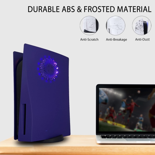 PS5 façade avec bande lumineuse RVB et filtre à poussière pour évents de refroidissement effets LED Light Ring console Cover pour PlayStation 5 Disc